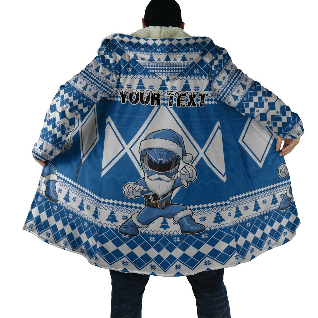 Personalized Power Blue Ranger Santa Claus Cloak Funny Christmas - Wonder Print Shop