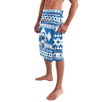 Personalized Power Blue Ranger Santa Claus Lavalava Funny Christmas - Wonder Print Shop