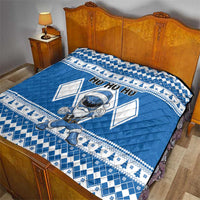 Power Blue Ranger Santa Claus Quilt Funny Christmas - Wonder Print Shop