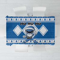 Power Blue Ranger Santa Claus Tablecloth Funny Christmas - Wonder Print Shop