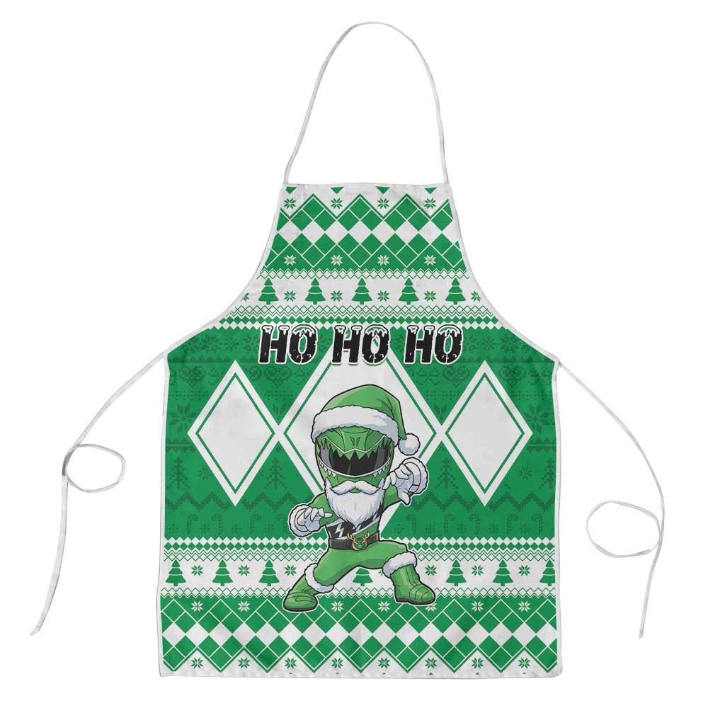 Power Green Ranger Santa Claus Apron Funny Christmas - Wonder Print Shop