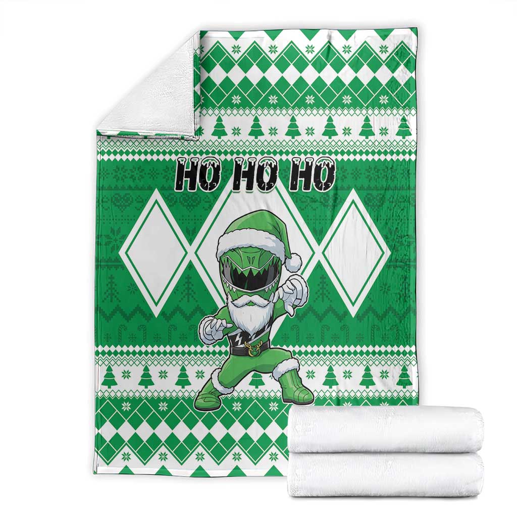 Power Green Ranger Santa Claus Blanket Funny Christmas - Wonder Print Shop