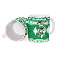 Personalized Power Green Ranger Santa Claus Ceramic Mug Funny Christmas - Wonder Print Shop