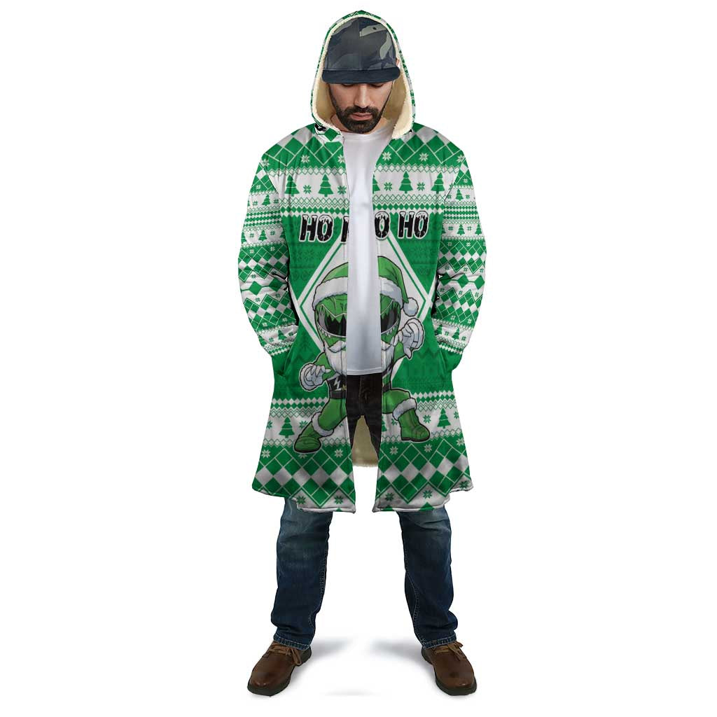 Personalized Power Green Ranger Santa Claus Cloak Funny Christmas - Wonder Print Shop