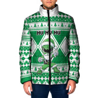 Personalized Power Green Ranger Santa Claus Padded Jacket Funny Christmas - Wonder Print Shop