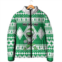 Personalized Power Green Ranger Santa Claus Padded Jacket Funny Christmas - Wonder Print Shop