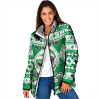 Personalized Power Green Ranger Santa Claus Padded Jacket Funny Christmas - Wonder Print Shop
