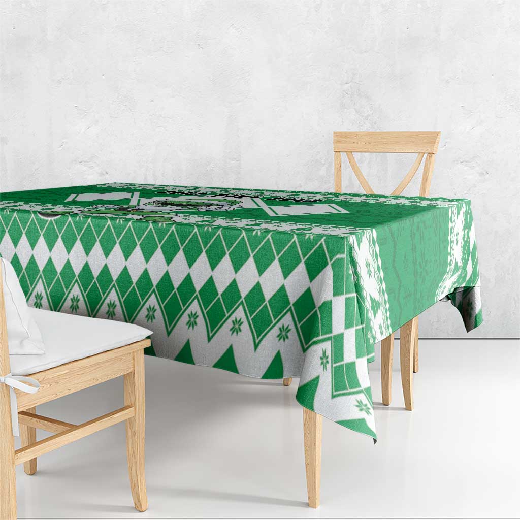 Power Green Ranger Santa Claus Tablecloth Funny Christmas - Wonder Print Shop