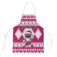 Power Pink Ranger Santa Claus Apron Funny Christmas - Wonder Print Shop