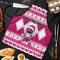 Power Pink Ranger Santa Claus Apron Funny Christmas - Wonder Print Shop