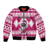 Personalized Power Pink Ranger Santa Claus Bomber Jacket Funny Christmas - Wonder Print Shop