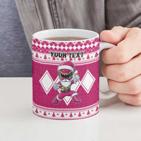 Personalized Power Pink Ranger Santa Claus Ceramic Mug Funny Christmas - Wonder Print Shop