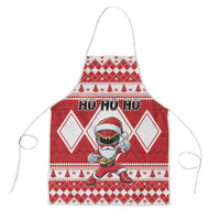 Power Red Ranger Santa Claus Apron Funny Christmas - Wonder Print Shop