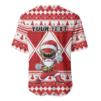 Personalized Power Red Ranger Santa Claus Baseball Jersey Funny Christmas - Wonder Print Shop