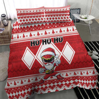 Power Red Ranger Santa Claus Bedding Set Funny Christmas - Wonder Print Shop