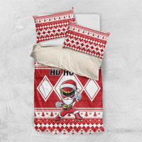 Power Red Ranger Santa Claus Bedding Set Funny Christmas - Wonder Print Shop
