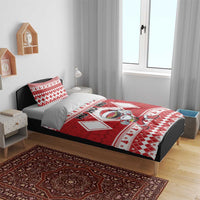 Power Red Ranger Santa Claus Bedding Set Funny Christmas - Wonder Print Shop