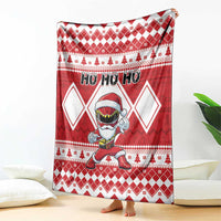 Power Red Ranger Santa Claus Blanket Funny Christmas - Wonder Print Shop