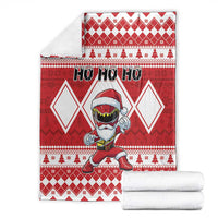 Power Red Ranger Santa Claus Blanket Funny Christmas - Wonder Print Shop
