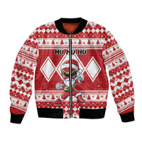 Personalized Power Red Ranger Santa Claus Bomber Jacket Funny Christmas - Wonder Print Shop