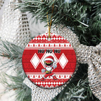 Power Red Ranger Santa Claus Ceramic Ornament Funny Christmas - Wonder Print Shop