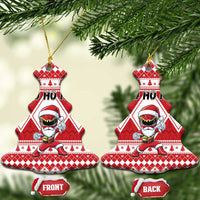 Power Red Ranger Santa Claus Ceramic Ornament Funny Christmas - Wonder Print Shop