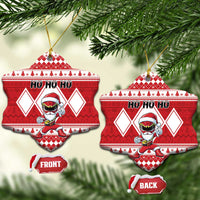 Power Red Ranger Santa Claus Ceramic Ornament Funny Christmas - Wonder Print Shop