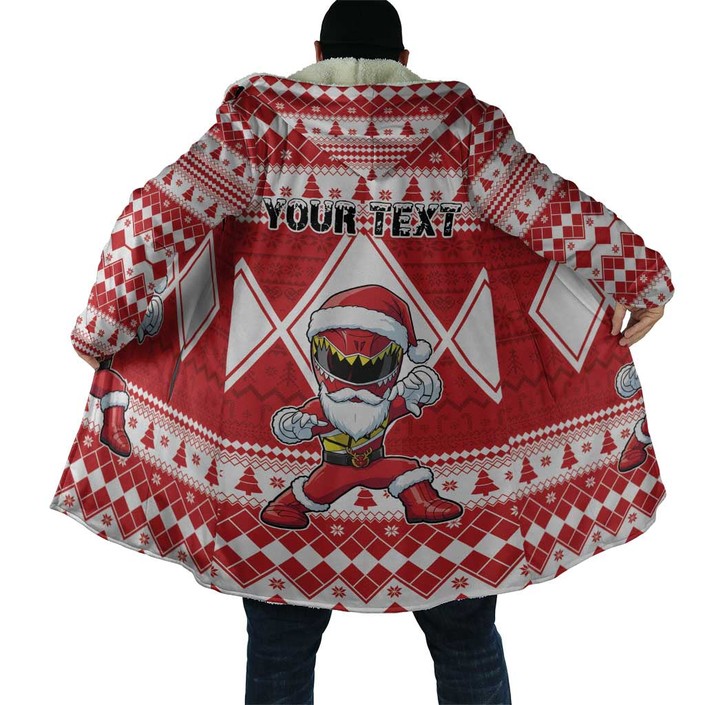 Personalized Power Red Ranger Santa Claus Cloak Funny Christmas - Wonder Print Shop