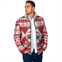 Personalized Power Red Ranger Santa Claus Padded Jacket Funny Christmas - Wonder Print Shop