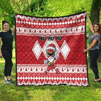 Power Red Ranger Santa Claus Quilt Funny Christmas - Wonder Print Shop