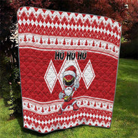 Power Red Ranger Santa Claus Quilt Funny Christmas - Wonder Print Shop