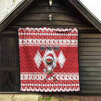 Power Red Ranger Santa Claus Quilt Funny Christmas - Wonder Print Shop