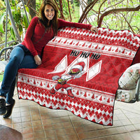 Power Red Ranger Santa Claus Quilt Funny Christmas - Wonder Print Shop