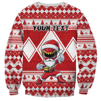 Personalized Power Red Ranger Santa Claus Sweatshirt Funny Christmas - Wonder Print Shop