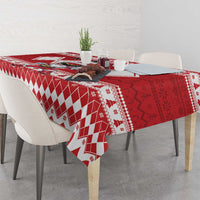 Power Red Ranger Santa Claus Tablecloth Funny Christmas - Wonder Print Shop