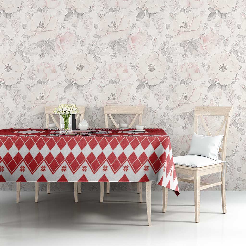 Power Red Ranger Santa Claus Tablecloth Funny Christmas - Wonder Print Shop