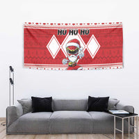 Power Red Ranger Santa Claus Tapestry Funny Christmas - Wonder Print Shop