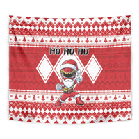 Power Red Ranger Santa Claus Tapestry Funny Christmas - Wonder Print Shop