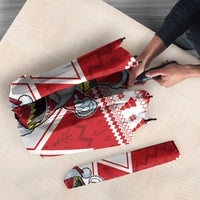 Power Red Ranger Santa Claus Umbrella Funny Christmas - Wonder Print Shop