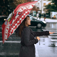 Power Red Ranger Santa Claus Umbrella Funny Christmas - Wonder Print Shop