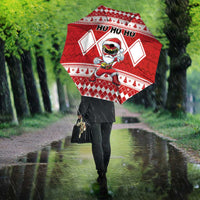 Power Red Ranger Santa Claus Umbrella Funny Christmas - Wonder Print Shop