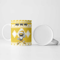 Personalized Power Yellow Ranger Santa Claus Ceramic Mug Funny Christmas - Wonder Print Shop