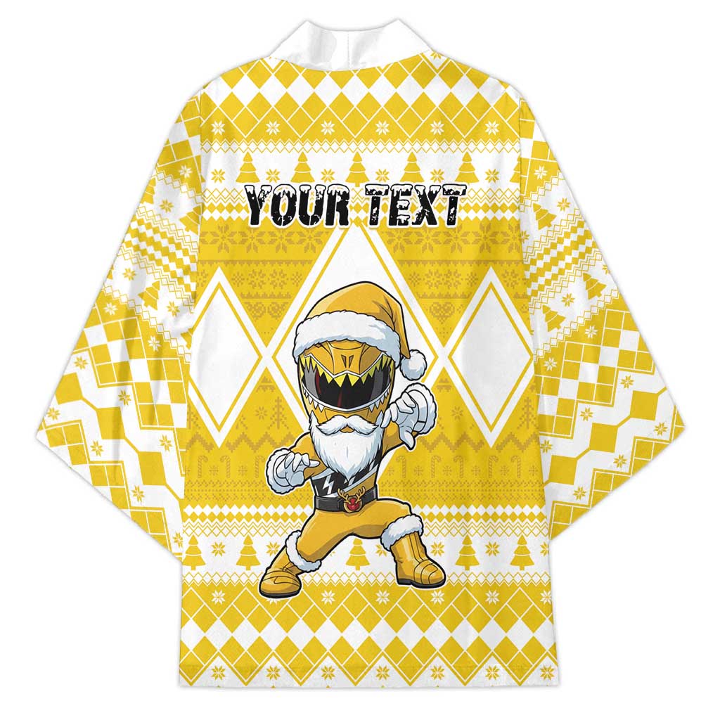 Personalized Power Yellow Ranger Santa Claus Kimono Funny Christmas - Wonder Print Shop