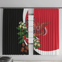 Yemen unification day window curtain with red and black flag-style design