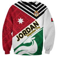 Unisex sweatshirt with red, green, white and black Jordan Independence Day graphic