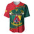 Cameroon Baseball Jersey Cameroun Coat Of Arms Mix African Pattern - Wonder Print Shop