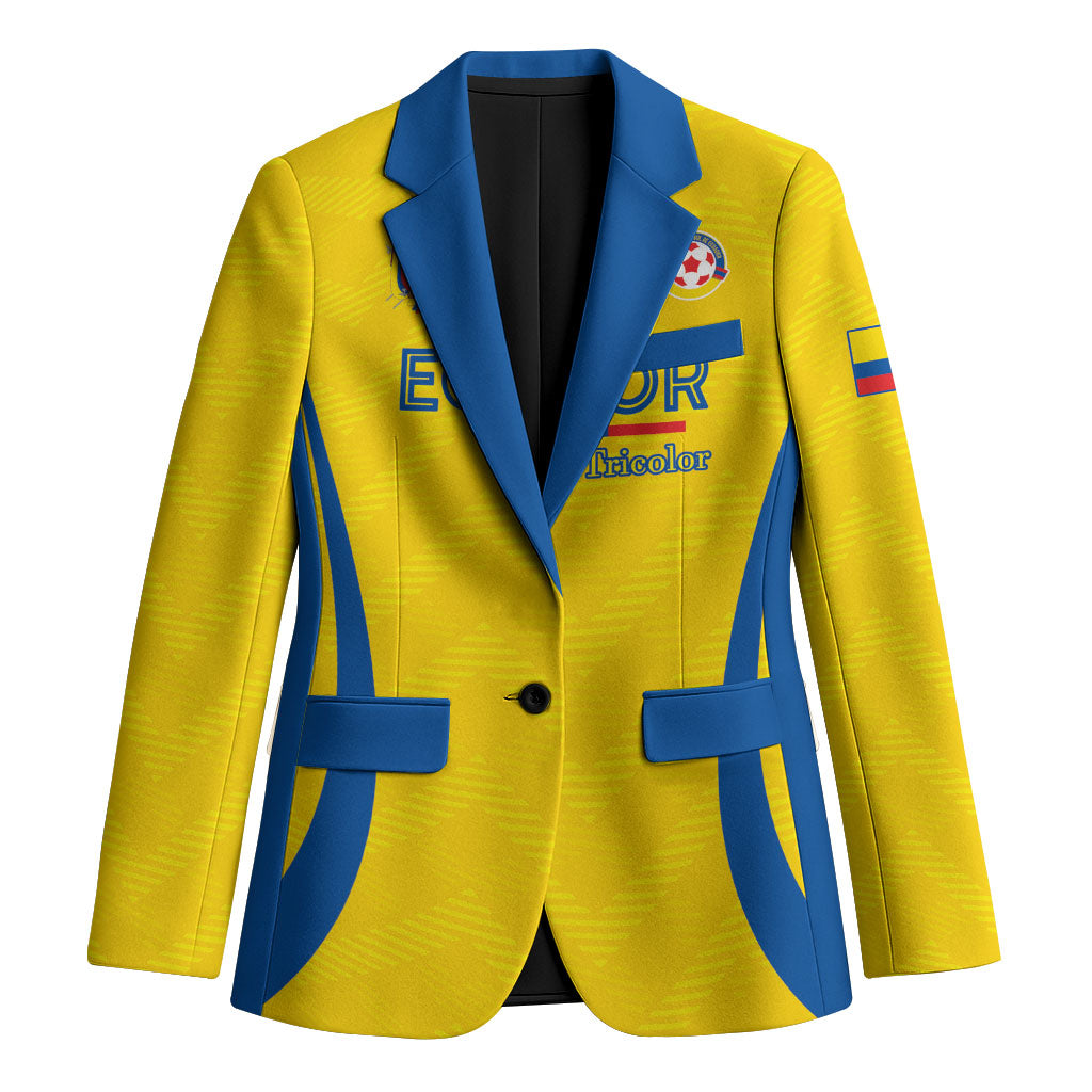 Custom Ecuador 2026 World Football Blazer La Tri Go Champion Yellow Edition