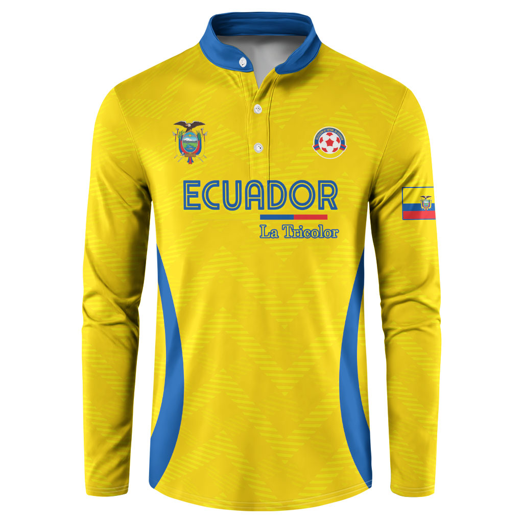 Custom Ecuador 2026 World Football Button Sweatshirt La Tri Go Champion Yellow Edition