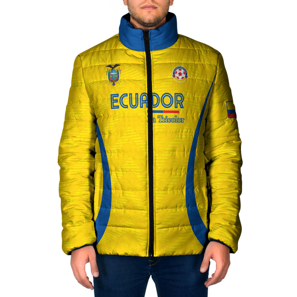 Custom Ecuador 2026 World Football Padded Jacket La Tri Go Champion Yellow Edition