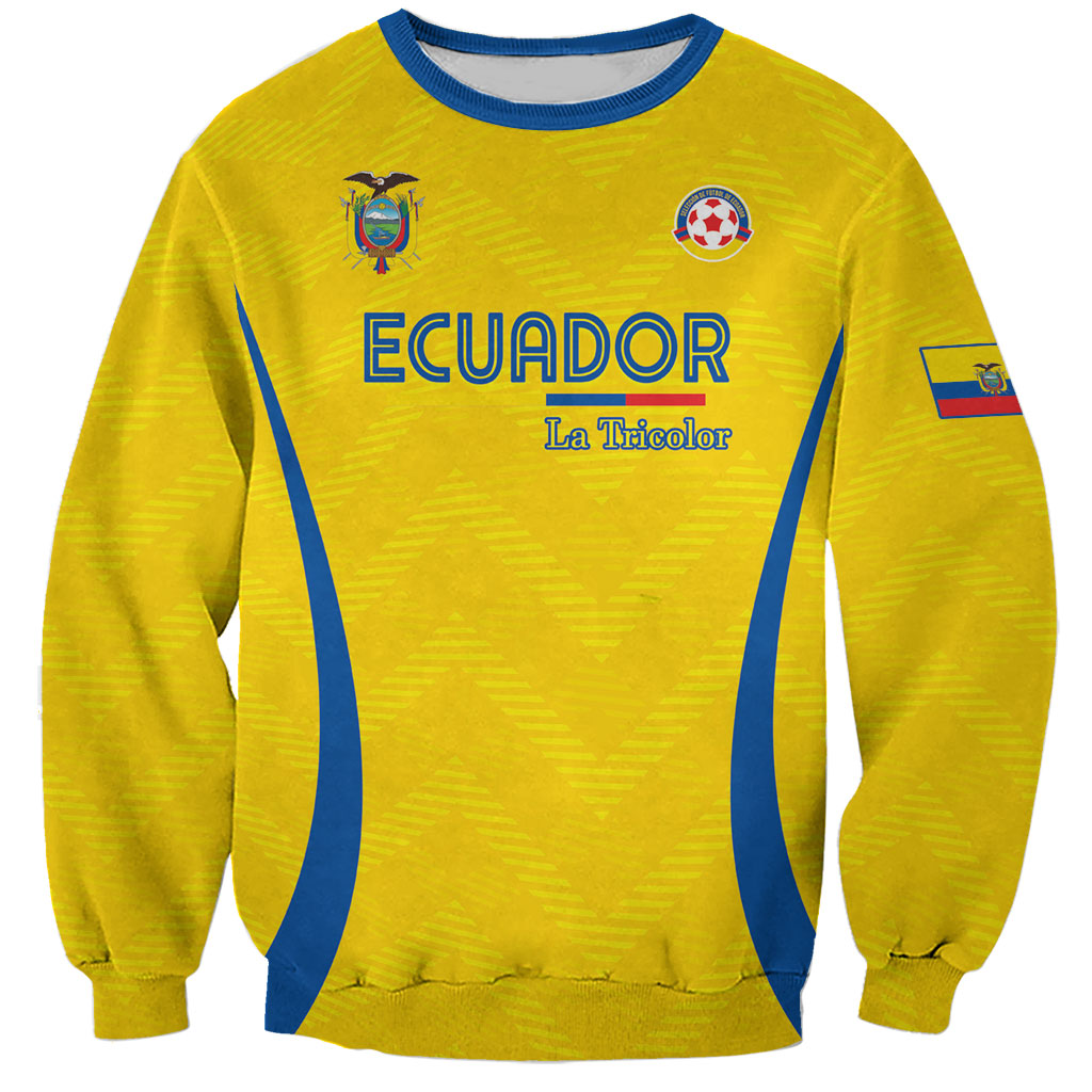 Custom Ecuador 2026 World Football Sweatshirt La Tri Go Champion Yellow Edition